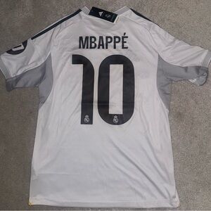Real Madrid 25/26 Mbappe soccer jersey new champions league patches small